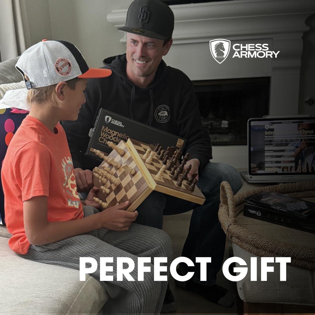 Juego de Ajedrez Magnético de Madera 38.1 cm - Chess Armory