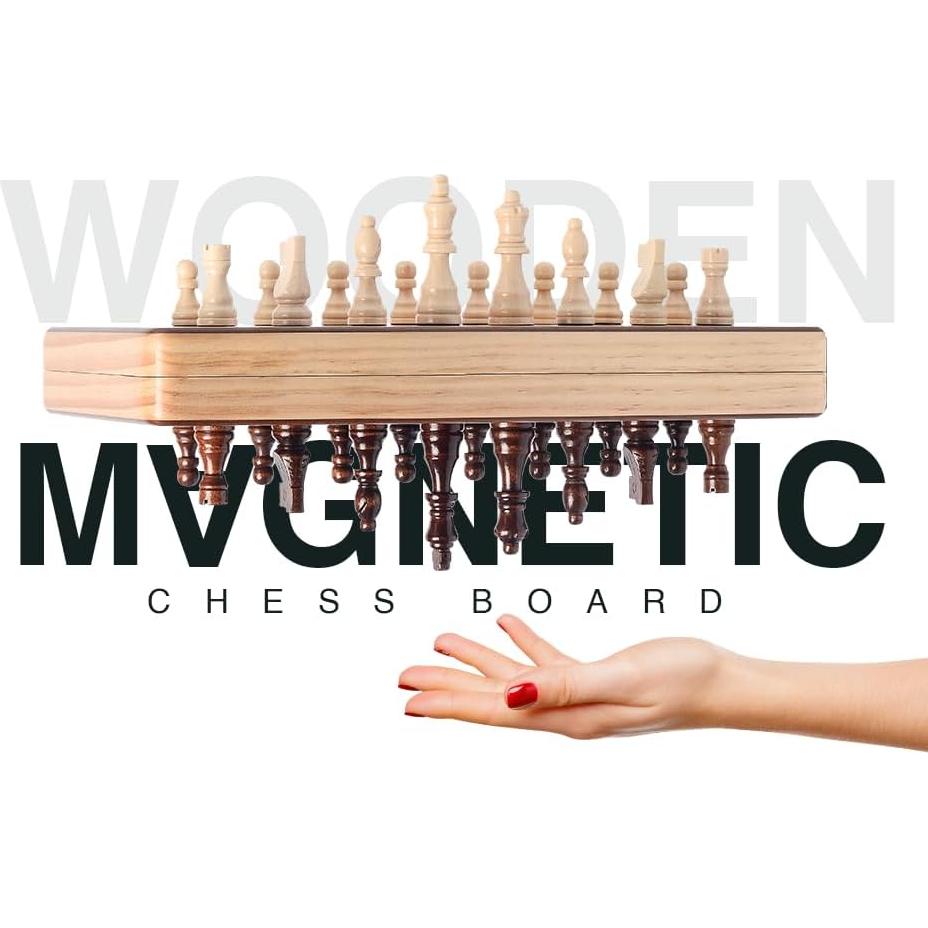 Juego de Ajedrez Magnético de Madera 38.1 cm - Chess Armory
