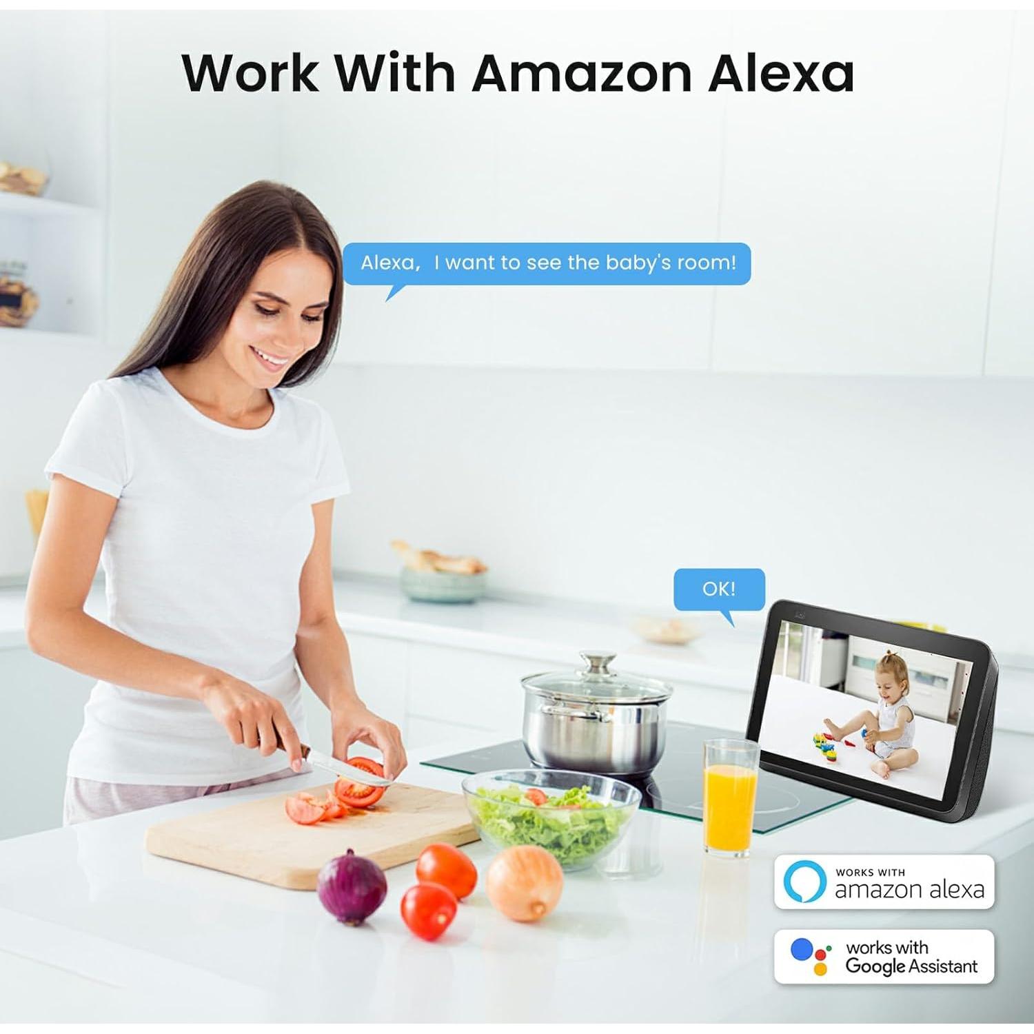 Cámara de Seguridad AMOROM 360° con Audio y Visión Nocturna