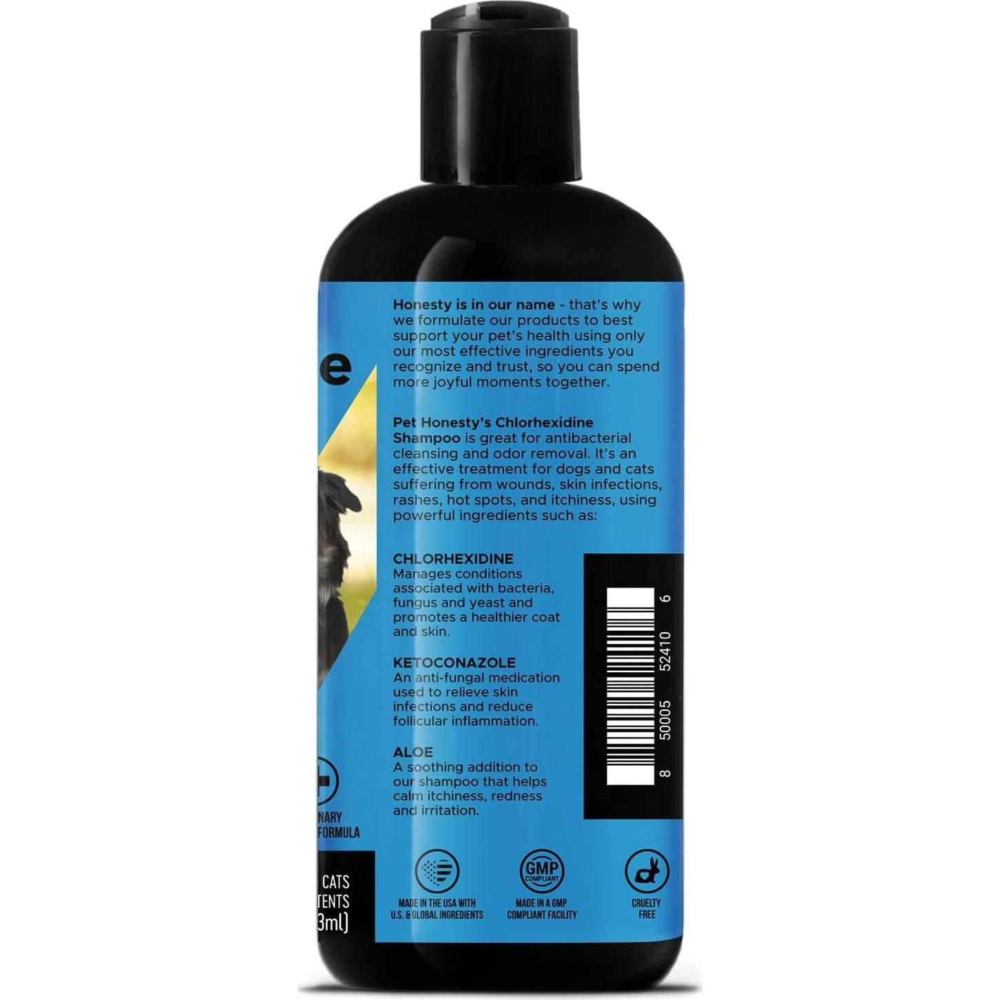 Champú Clorhexidina PetHonesty 16 oz para Gatos y Perros