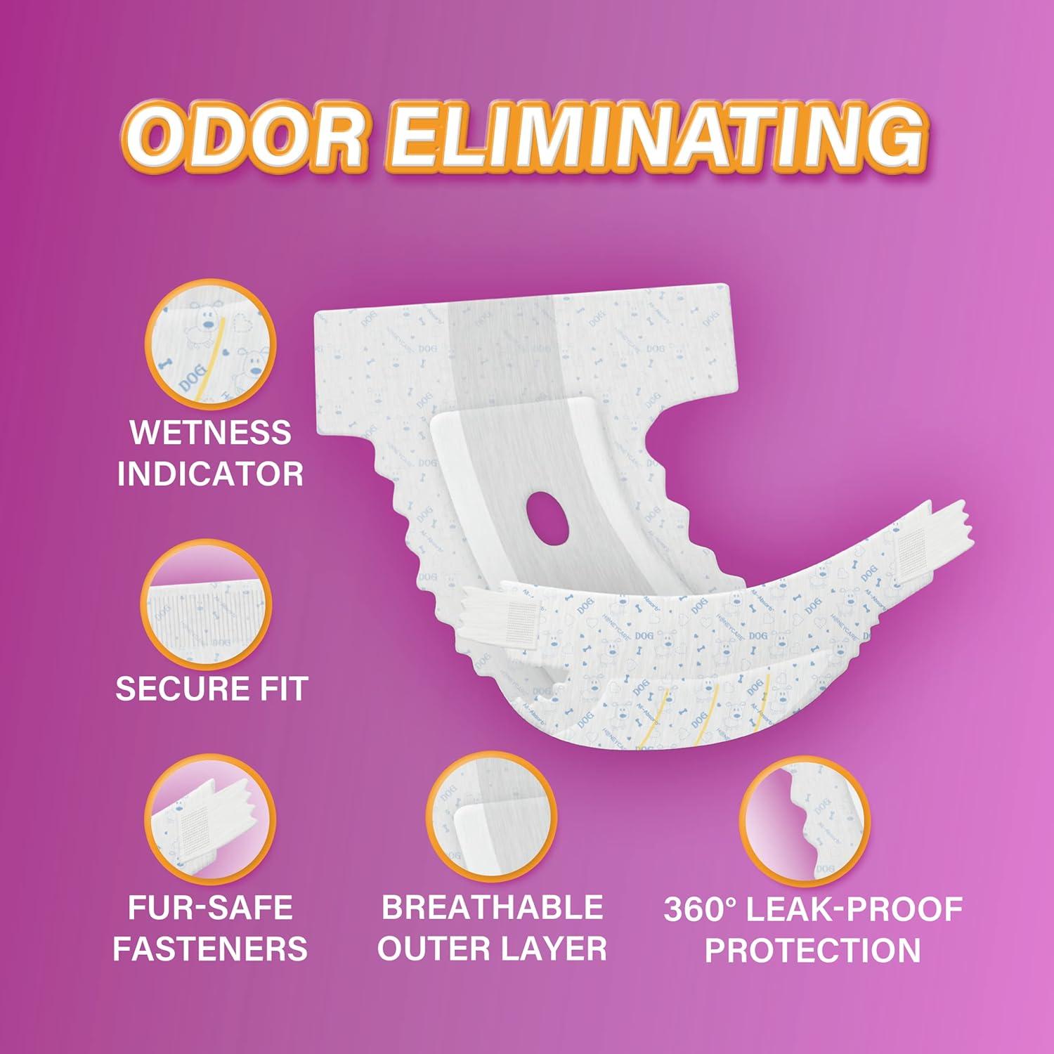 Paquete de 50 Pañales Desechables para Perros Hembras HONEY CARE Extra Pequeño