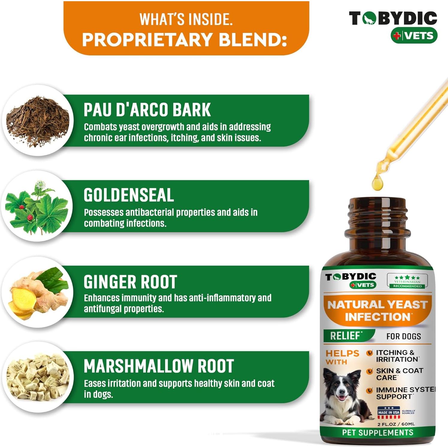 Suplemento Natural Tobydic para Infecciones en Perros 120ml