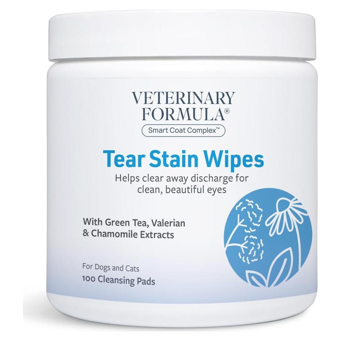 Toallitas para Manchas de Lágrimas Veterinary Formula 100 Ct
