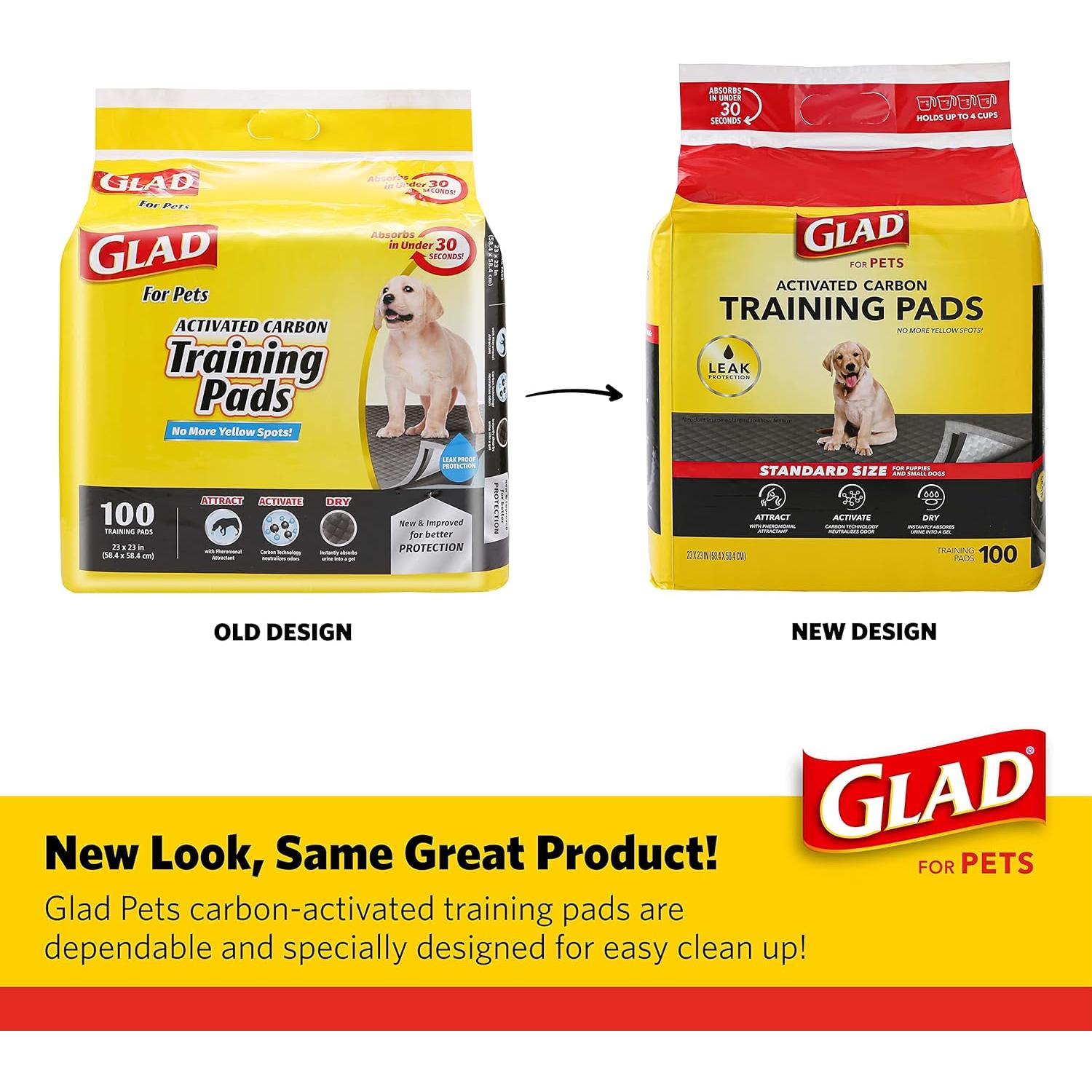 Almohadillas Desechables Glad para Mascotas 23x23" 100 Pzas