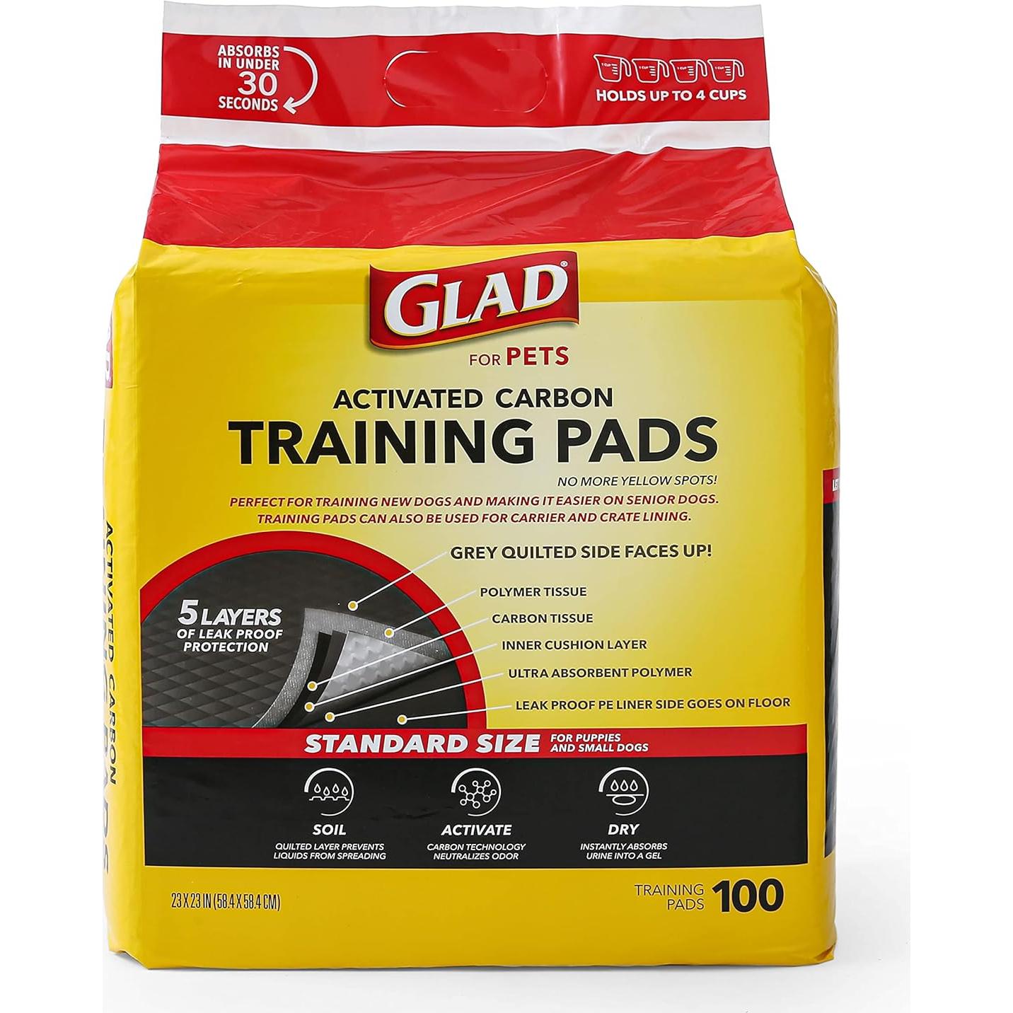 Almohadillas Desechables Glad para Mascotas 23x23" 100 Pzas