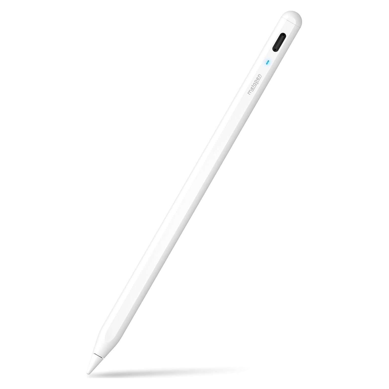 Metapen Pencil A8 para iPad 2018-2025, Carga Rápida, Blanco