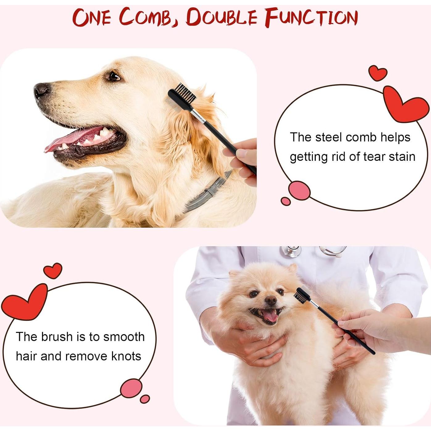 Kit de Peines para Acicalamiento GUBCUB 2-en-1 para Perros