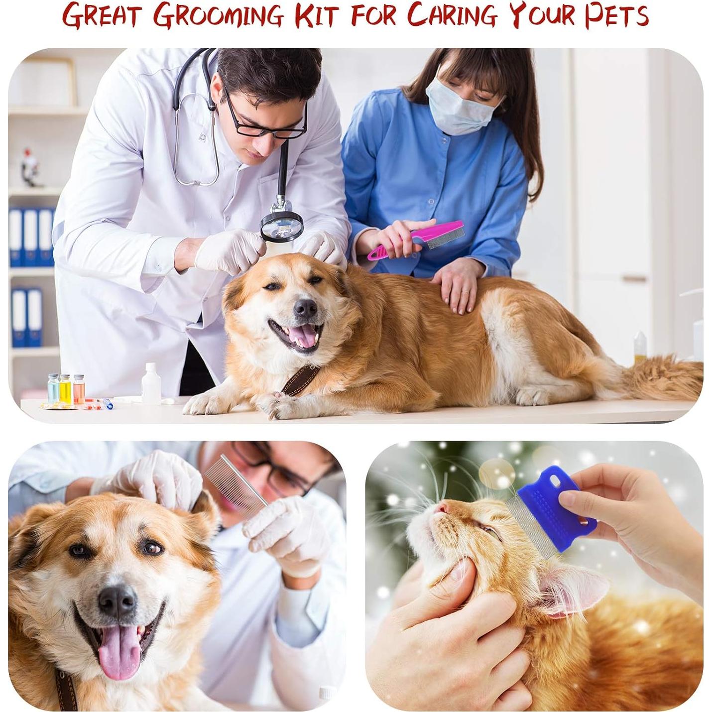 Kit de Peines para Acicalamiento GUBCUB 2-en-1 para Perros