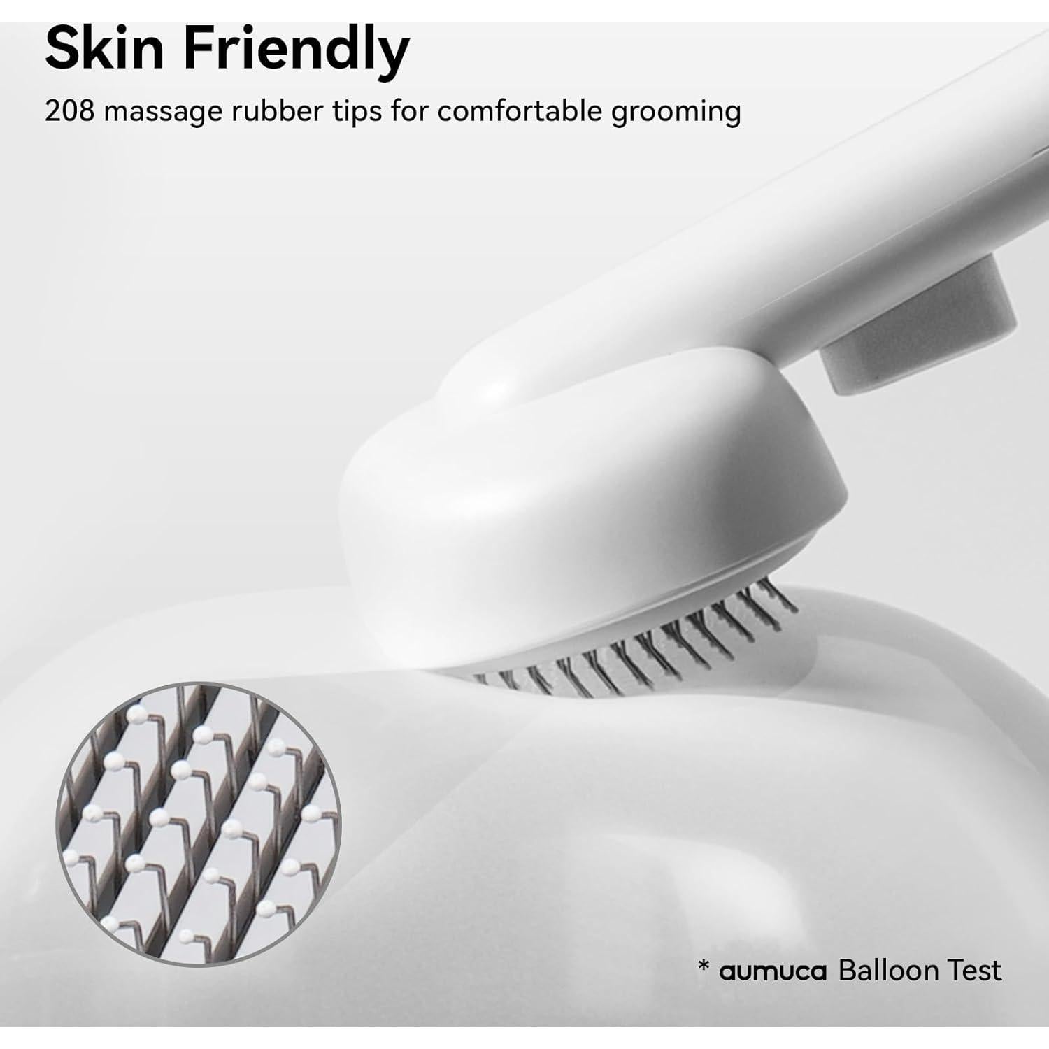 Cepillo para Gatos Aumuca Blanco Deshedding 21.5cm