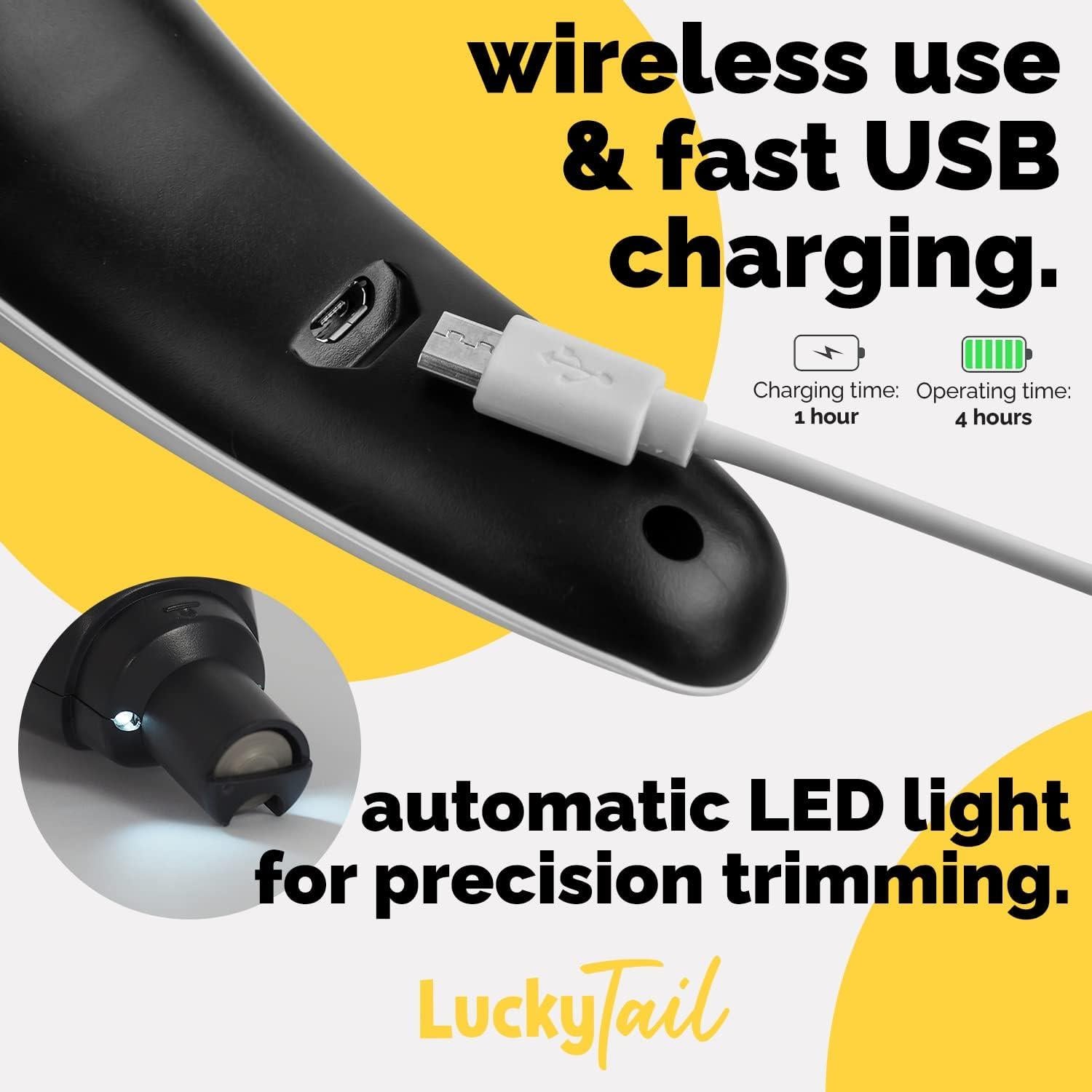 Molinillo de Uñas Eléctrico LuckyTail para Perros y Gatos