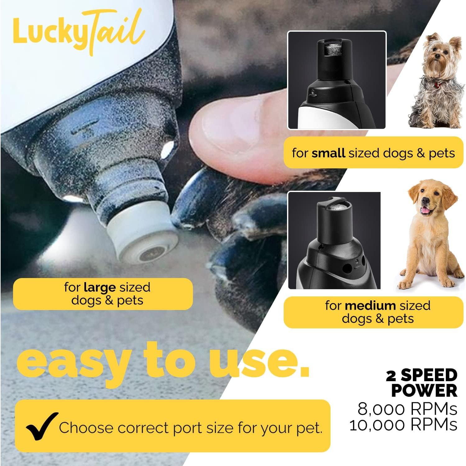Molinillo de Uñas Eléctrico LuckyTail para Perros y Gatos