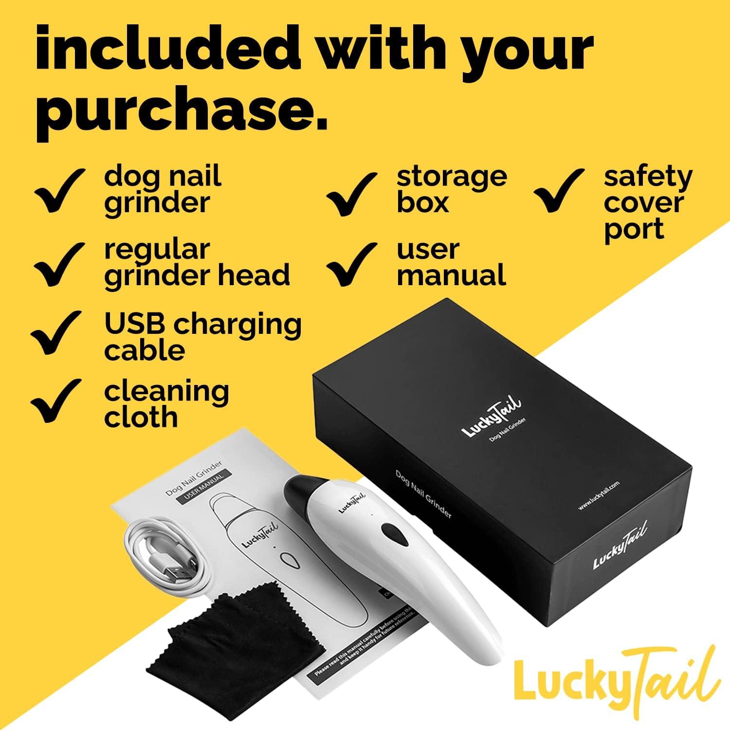 Molinillo de Uñas Eléctrico LuckyTail para Perros y Gatos