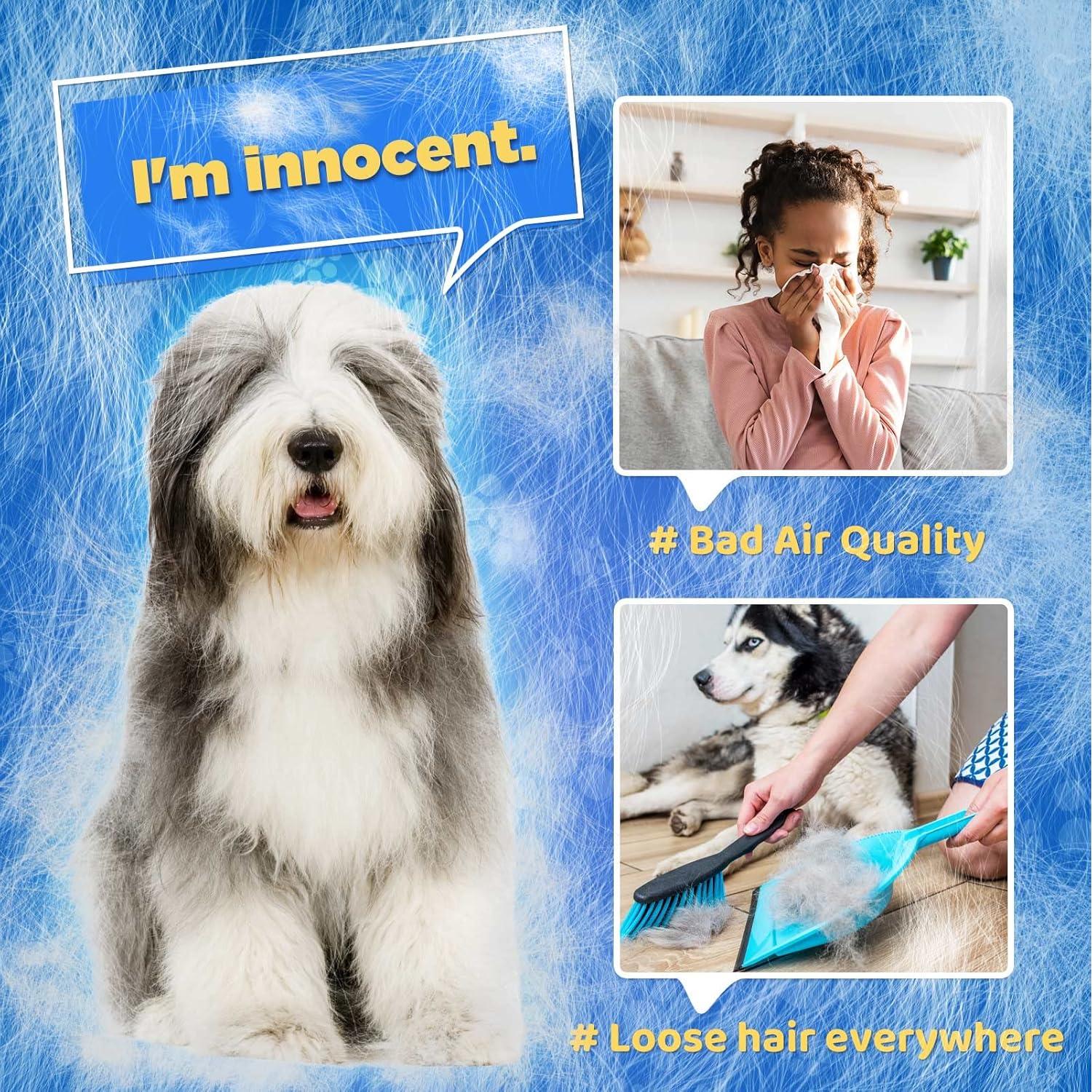 Guante Quitapelos DELOMO para Mascotas Azul - Aseo y Masaje