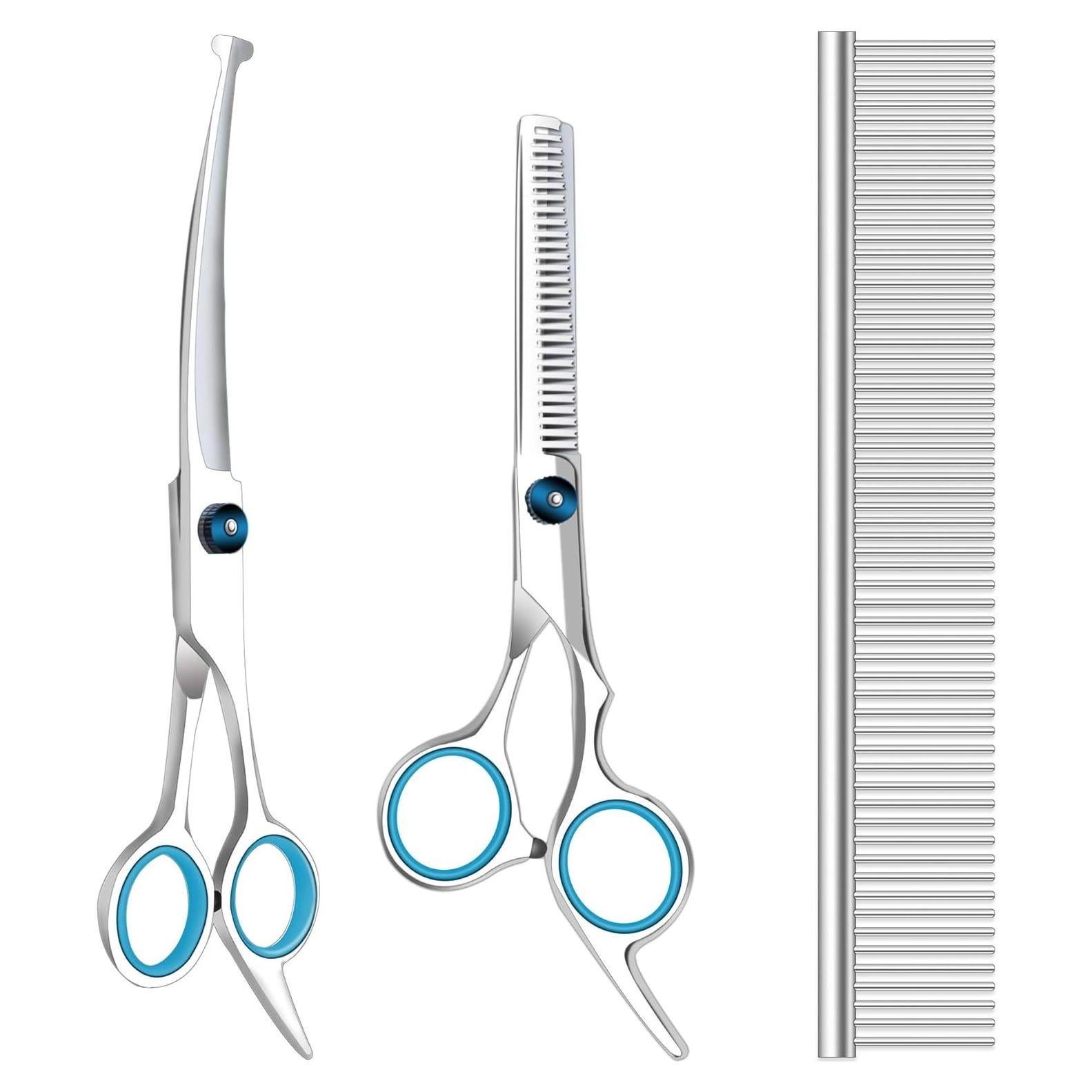 Kit de Tijeras de Aseo para Perros Maxshop - Juego de 3