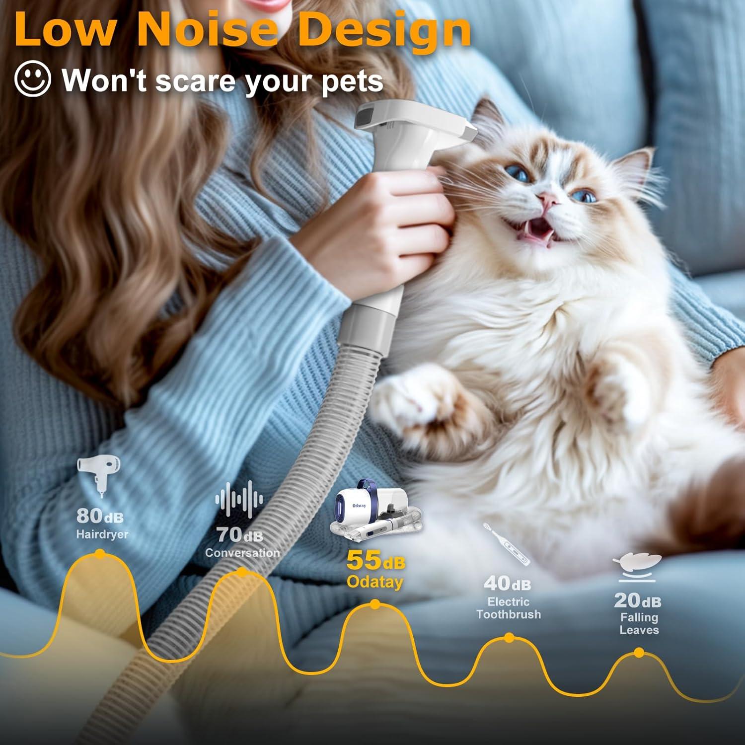 Kit de Aseo para Perros Odatay LM8S con Aspiradora 12000Pa