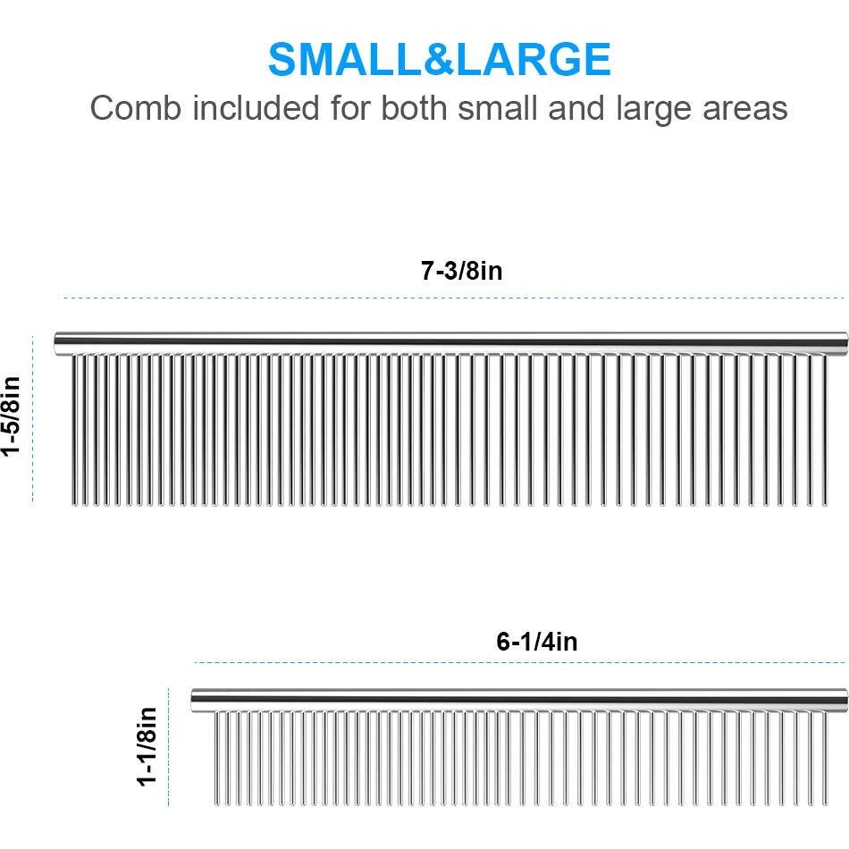 Paquete de 2 Peines para Perros y Gatos Cafhelp 16cm y 18.8cm