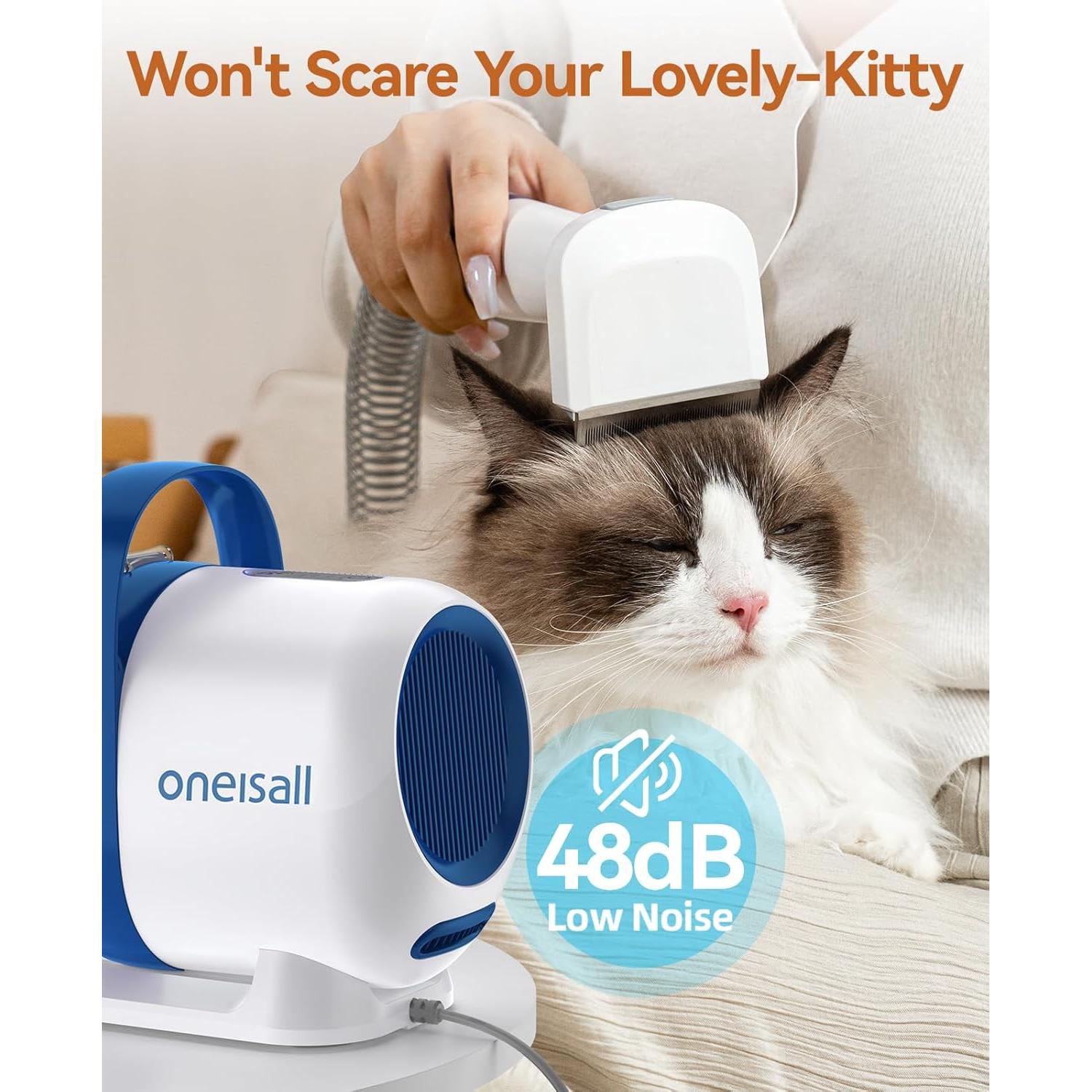 Aspiradora de Pelo de Gato Oneisall 6 en 1 Silenciosa 48 dB