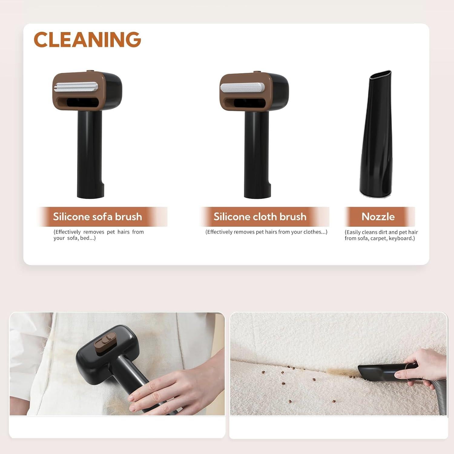 Kit de Aseo para Perros Bunfly CWMF-B con Aspiradora 13000kpa