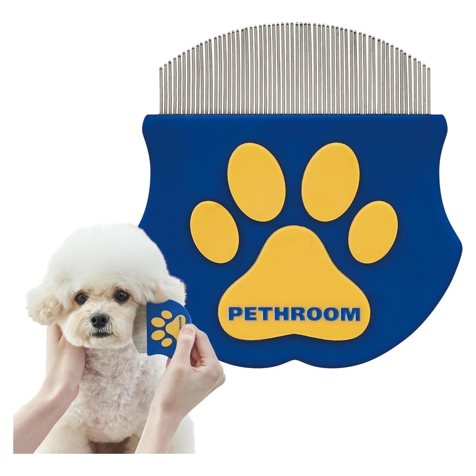 Peine Profesional PETHROOM para Ojos de Mascotas - Acero Inoxidable