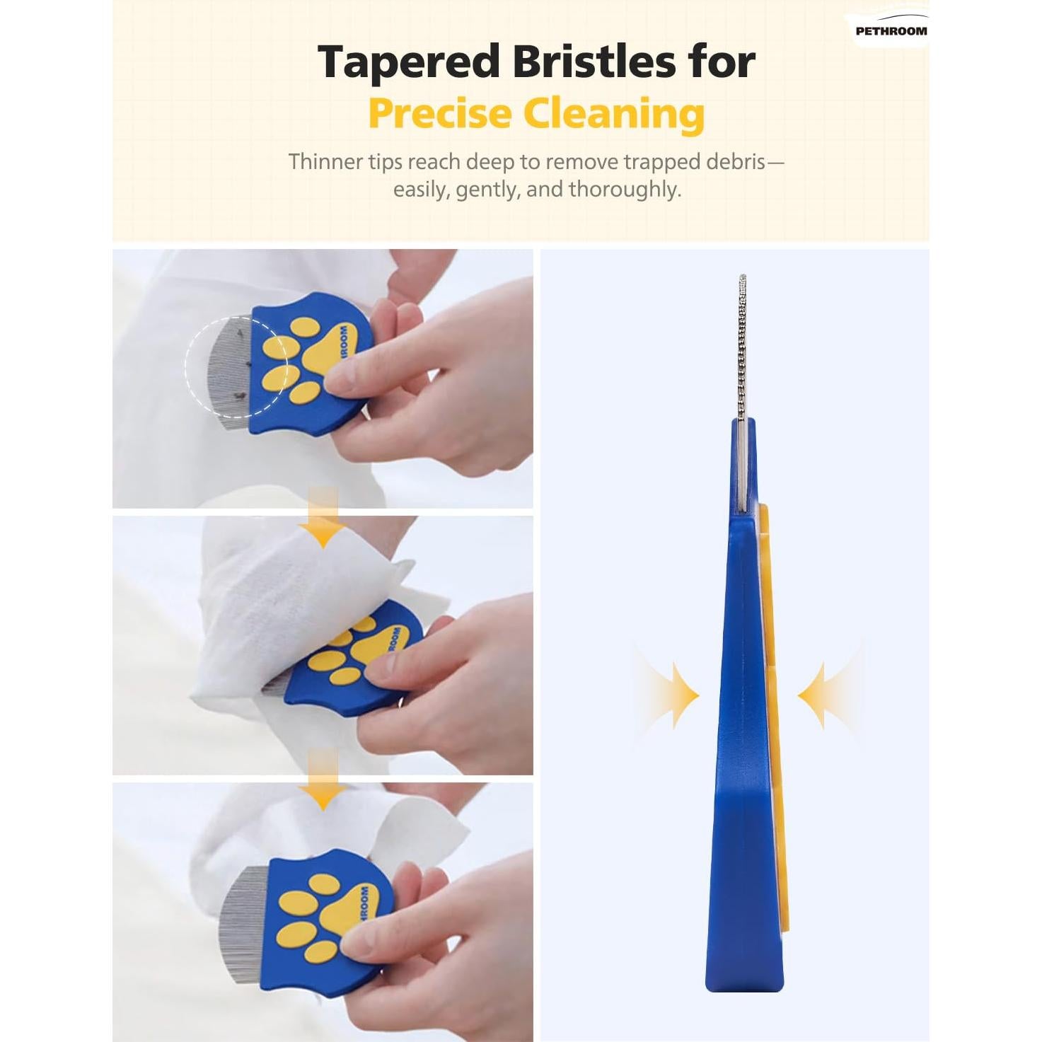 Peine Profesional PETHROOM para Ojos de Mascotas - Acero Inoxidable