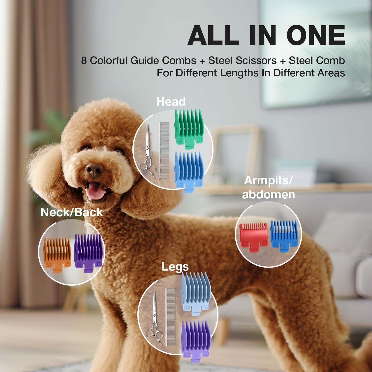 Cortadora de Perros FuzzyFix PCF515 Recargable Acero Inoxidable