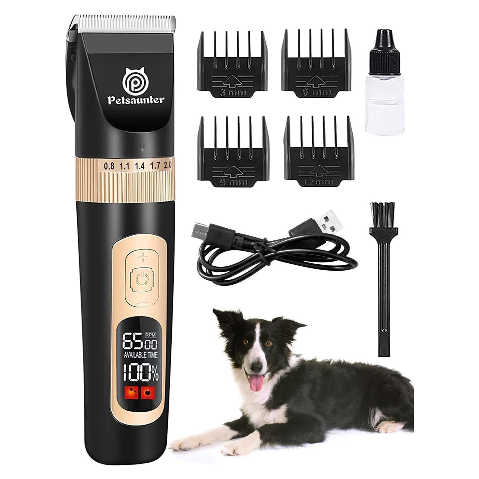 Cortadora de Pelo para Perros Petsaunter C95, 4 Velocidades, LCD