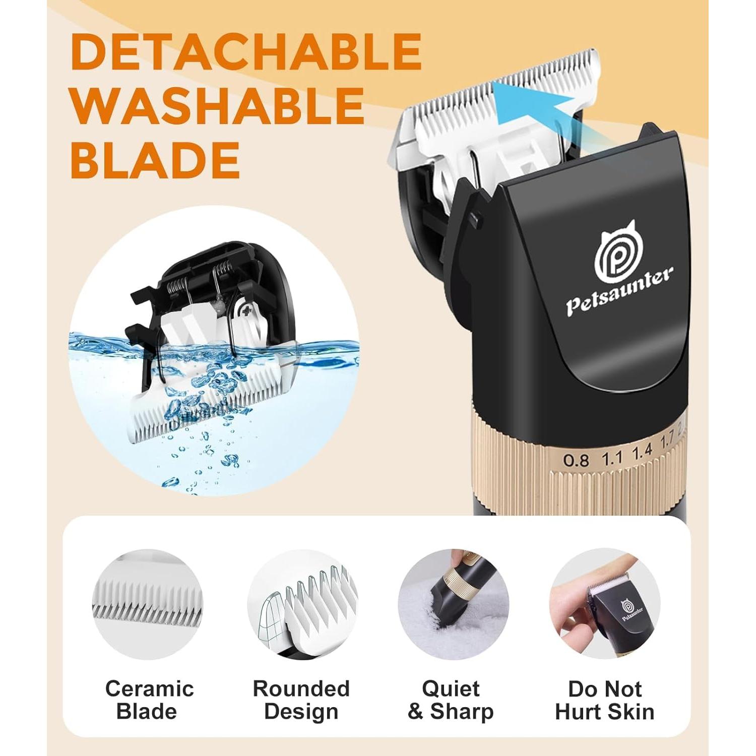 Cortadora de Pelo para Perros Petsaunter C95, 4 Velocidades, LCD