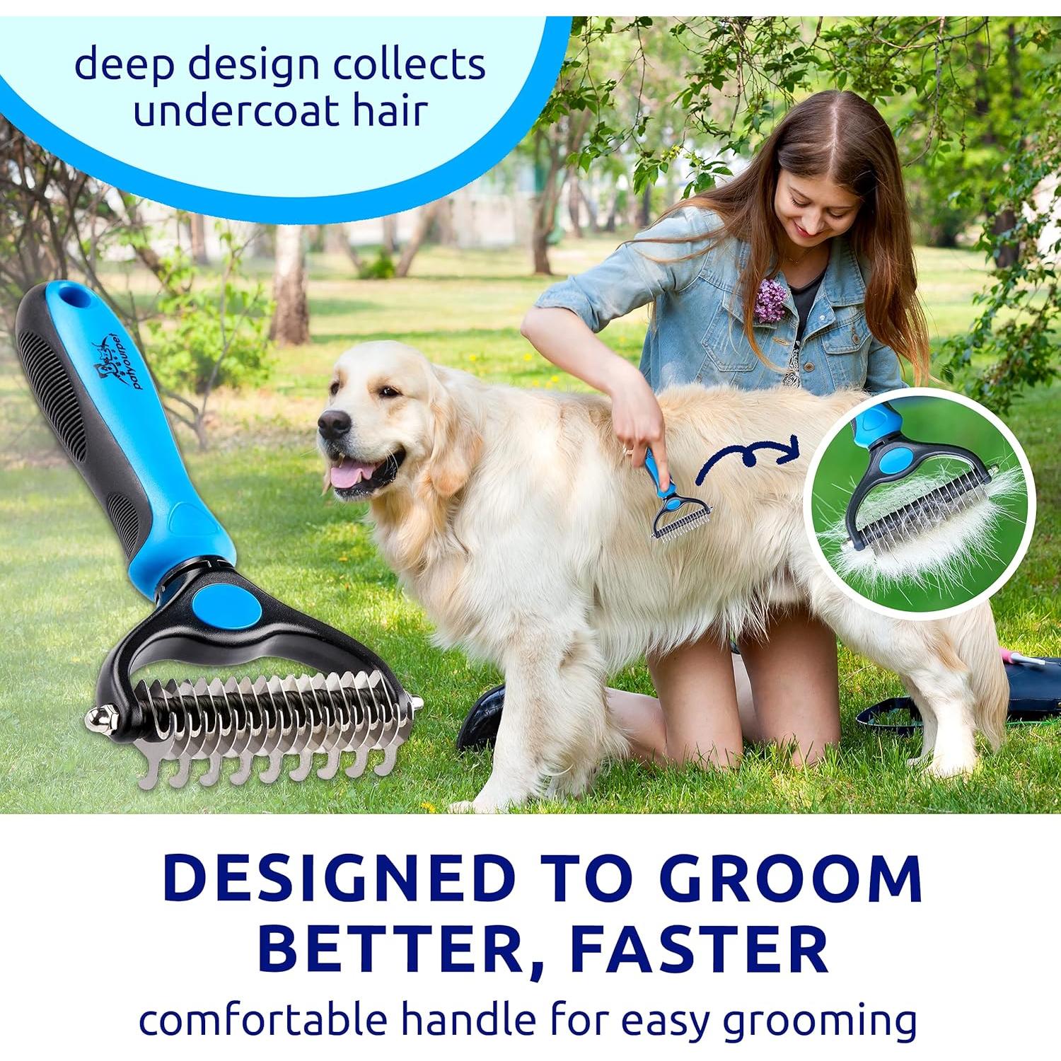 Cepillo Deshedding Pat Your Pet Doble Cara para Mascotas