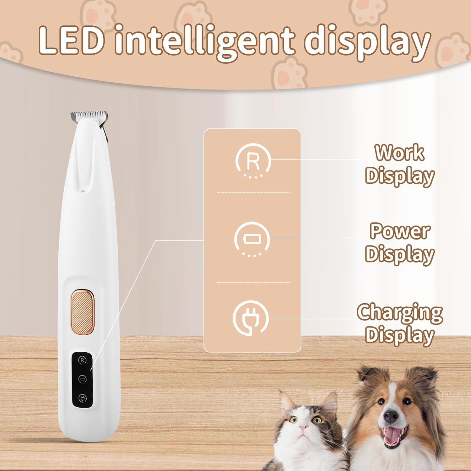 Recortadora Eléctrica Saffory para Patas de Perro con Luz LED
