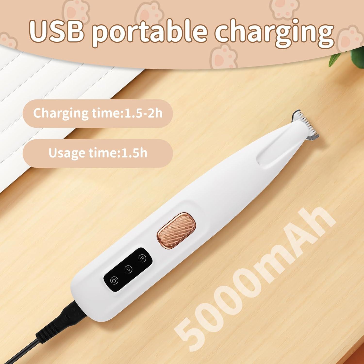 Recortadora Eléctrica Saffory para Patas de Perro con Luz LED