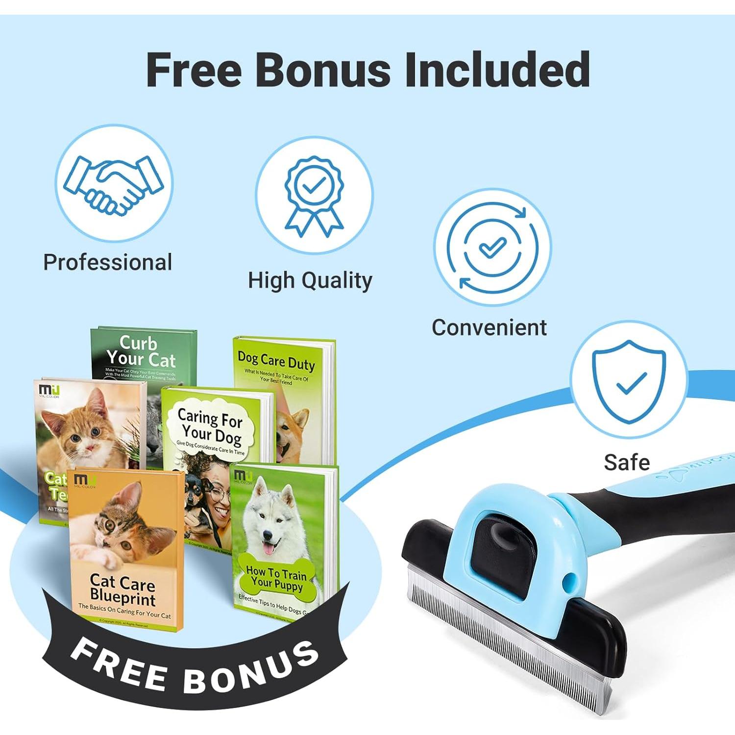 Cepillo de Aseo para Mascotas MIU COLOR 10 cm Pelo Corto y Medio