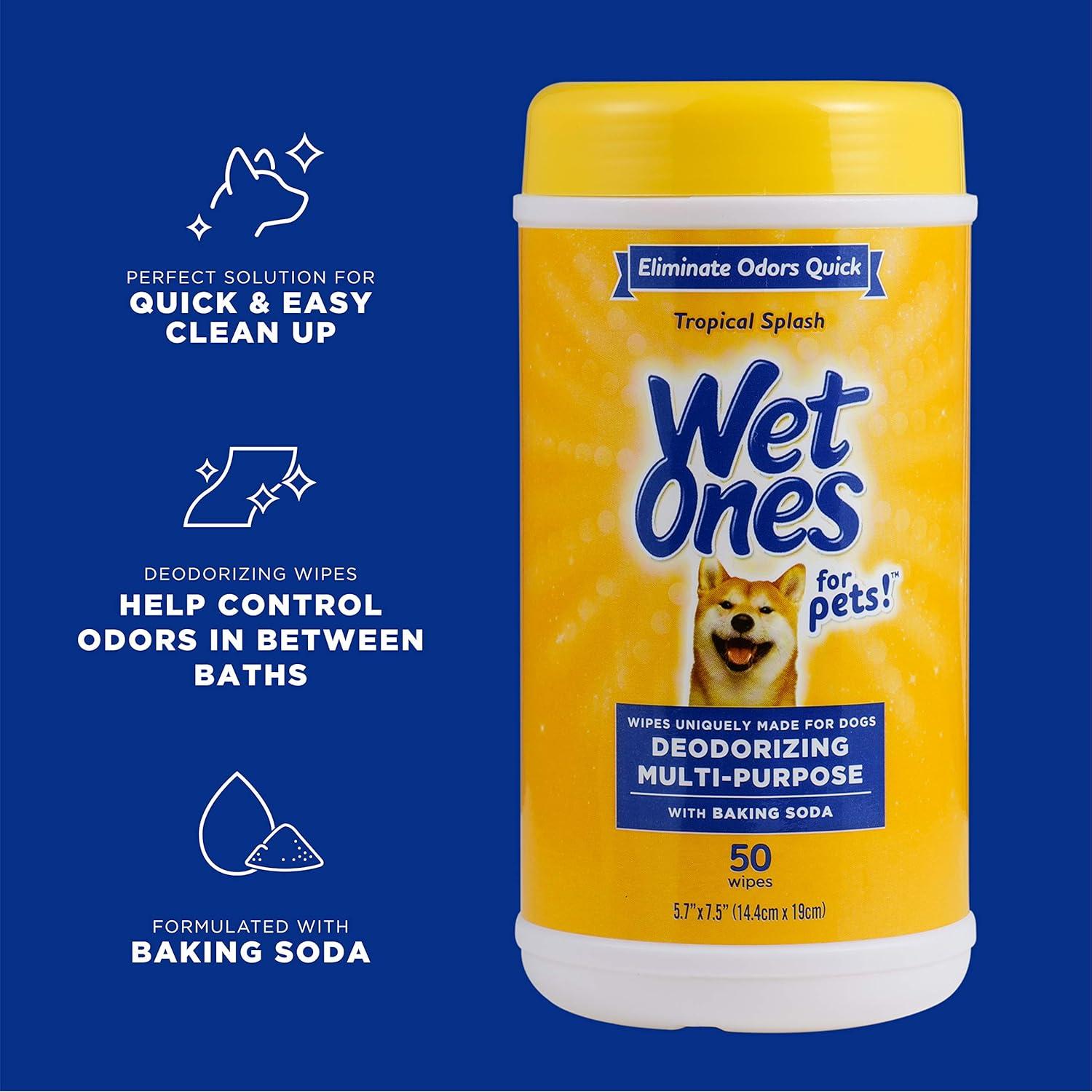 Toallitas Desodorantes Wet Ones para Perros 50 Unidades