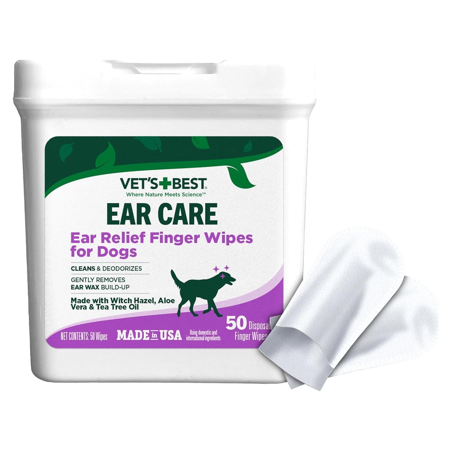 Toallitas Limpiadoras para Oídos Vet's Best 50 Unidades