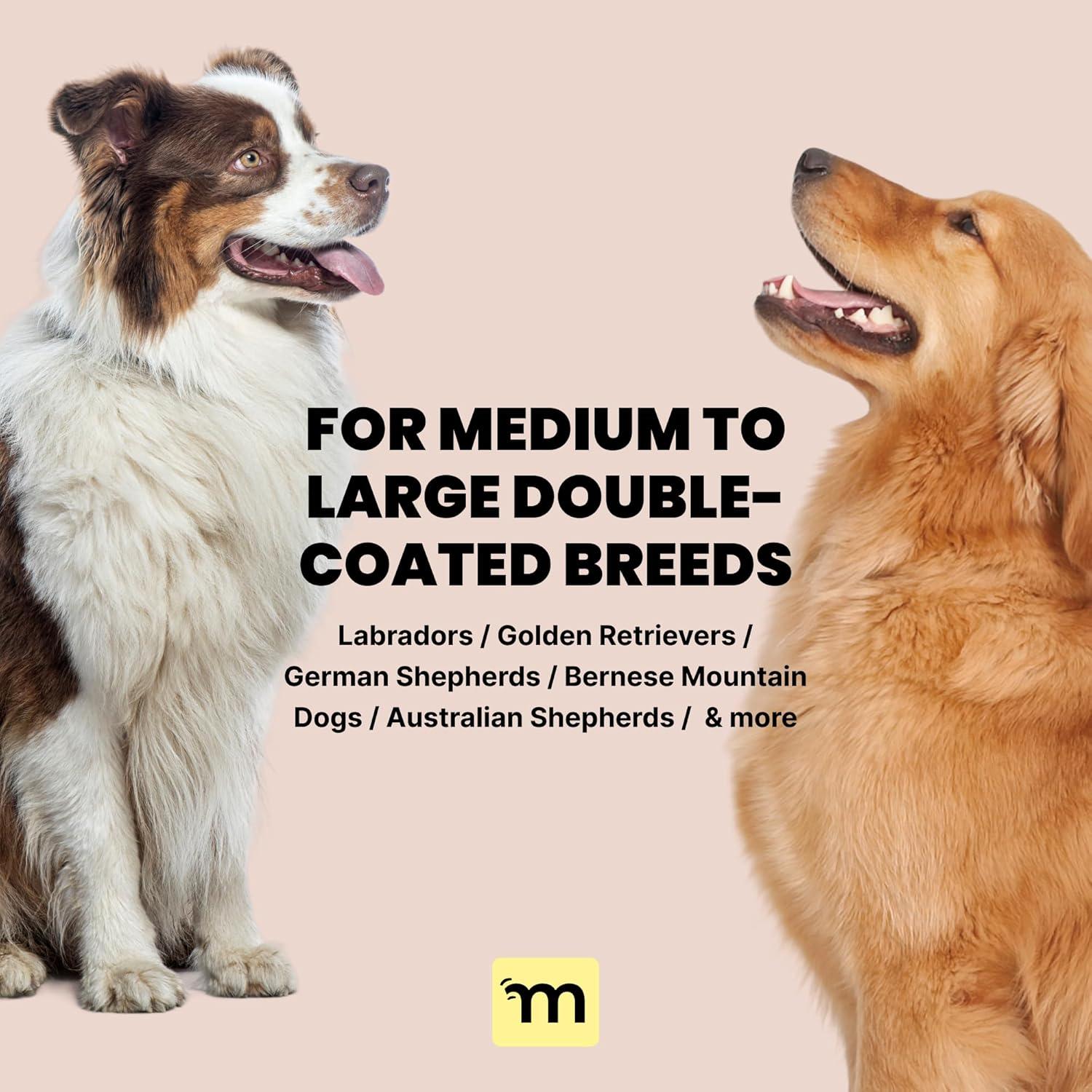 Cepillo para Perros MalsiPree 2 en 1 Deshedding Azul