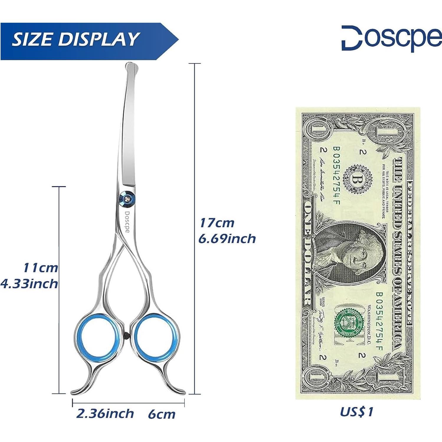 Tijeras de Aseo Curvadas Doscpe 16.99 cm Puntas Redondas