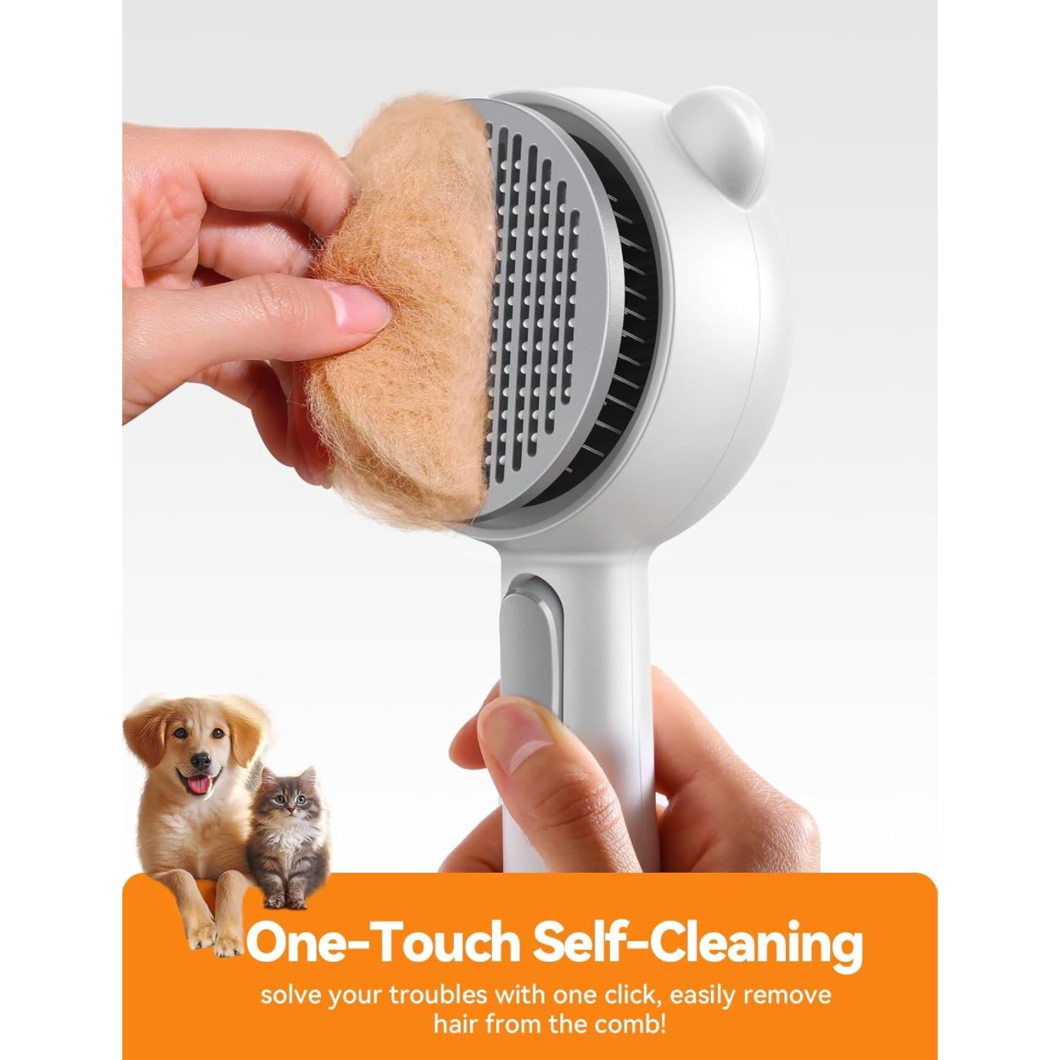 Cepillo de Vapor para Gatos USB 3-en-1 Antiestático