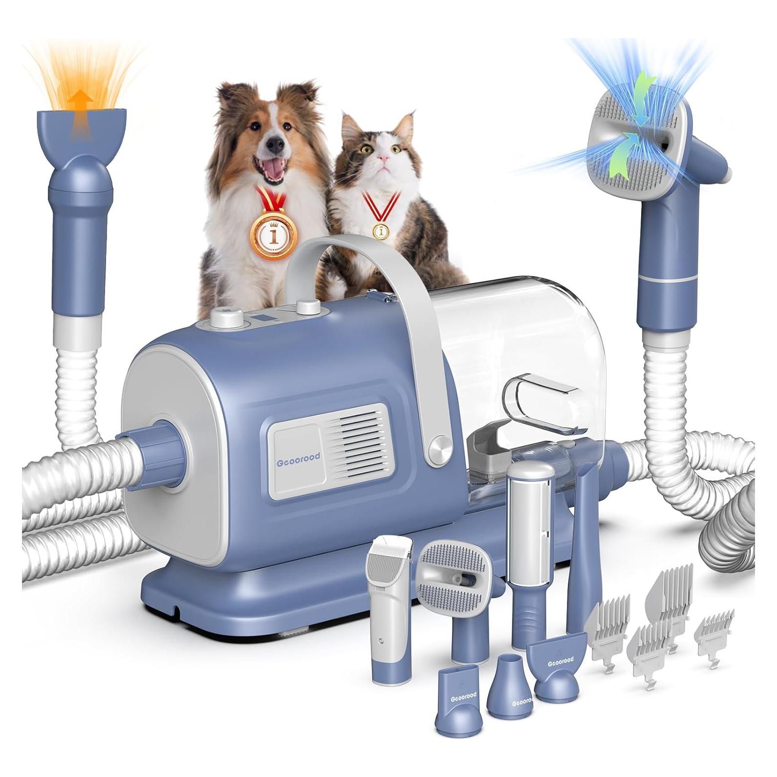 Kit de Aseo para Perros Geoorood GD1-G 7 en 1 Azul Gris