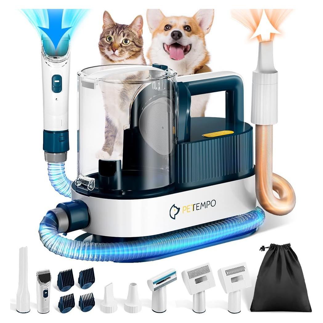 Aspiradora y Secador de Perros PETEMPO 2.5L 10 en 1