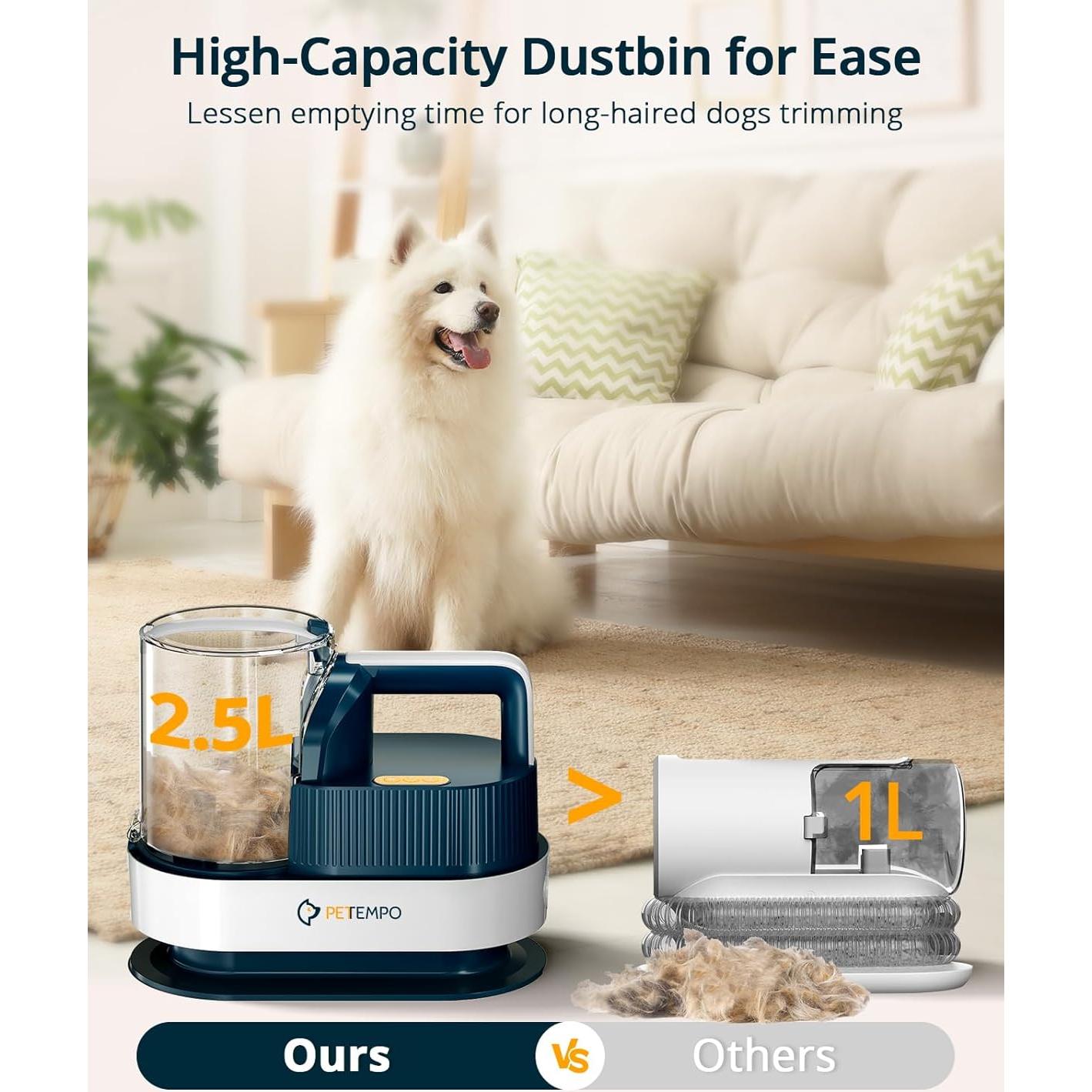 Aspiradora y Secador de Perros PETEMPO 2.5L 10 en 1