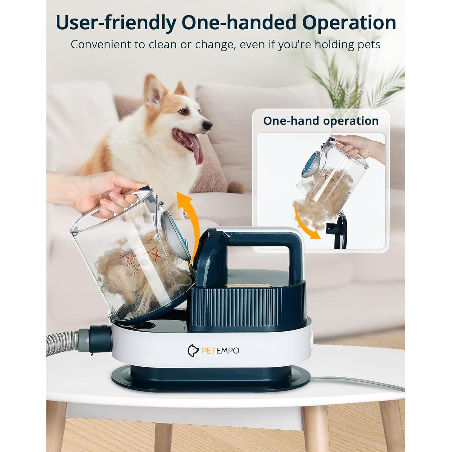 Aspiradora y Secador de Perros PETEMPO 2.5L 10 en 1