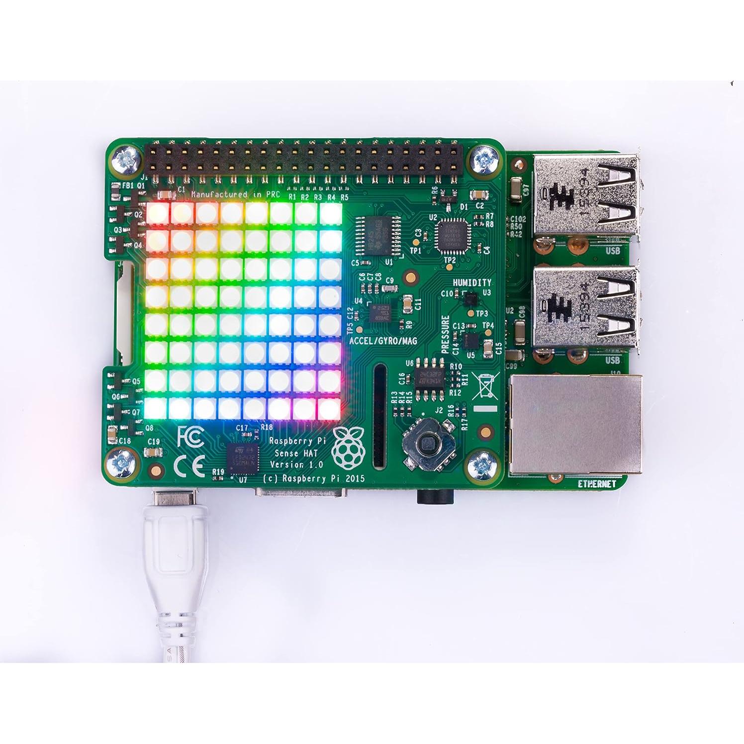 Raspberry Pi Sense HAT con sensores y LED RGB 8x8