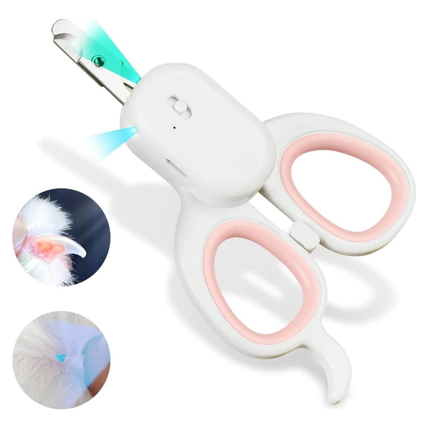 Cortador de Uñas para Mascotas PAKEWAY con Luz LED UV