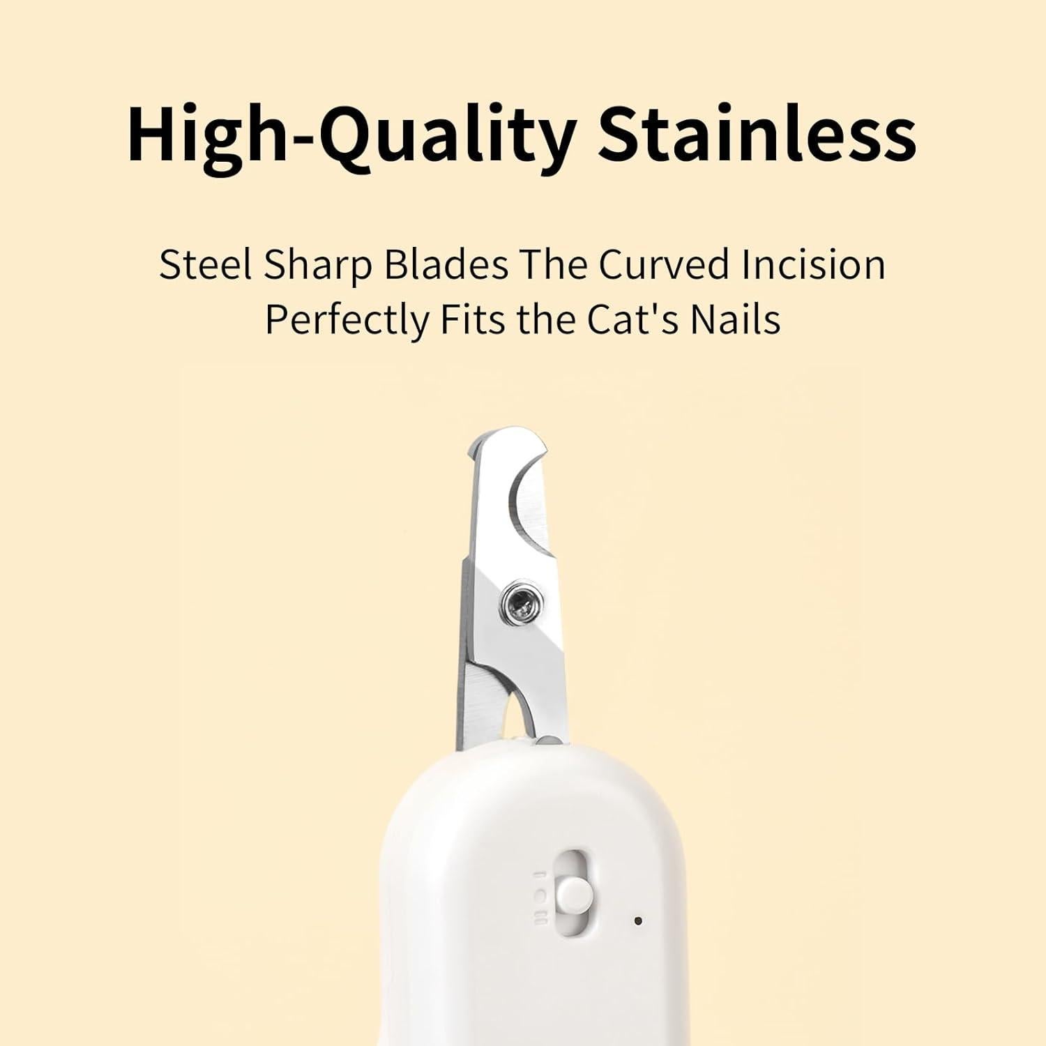 Cortador de Uñas para Mascotas PAKEWAY con Luz LED UV