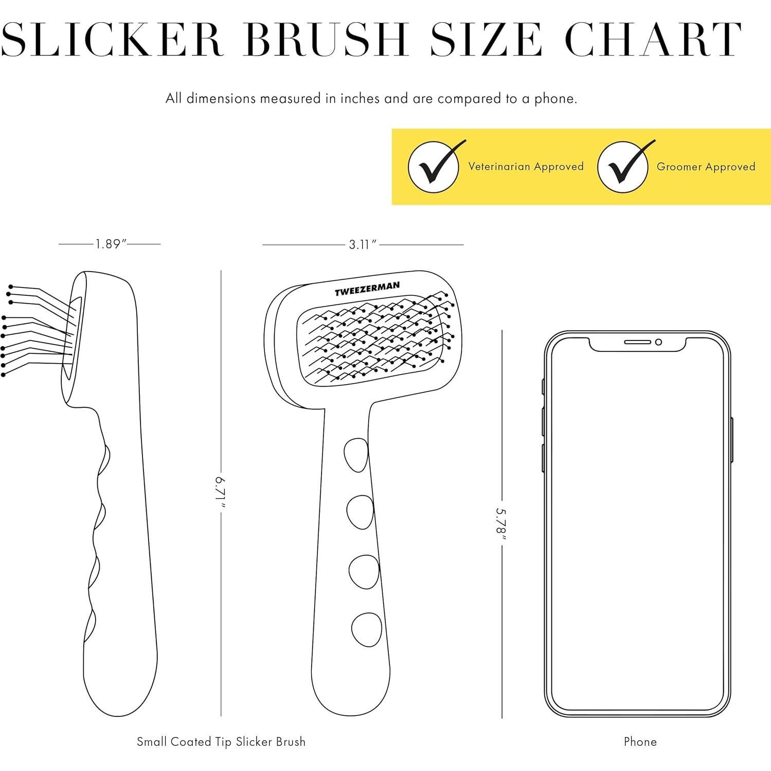 Cepillo Slicker para Perros y Gatos Tweezerman Pequeño