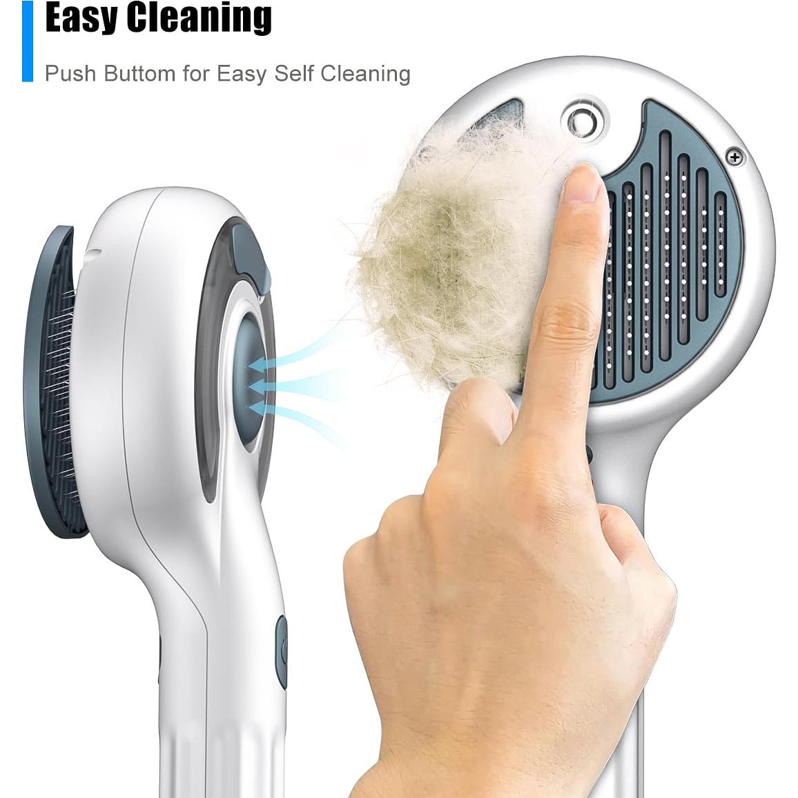 Cepillo de Vapor para Mascotas Qerilo 3 en 1 - Acicalamiento