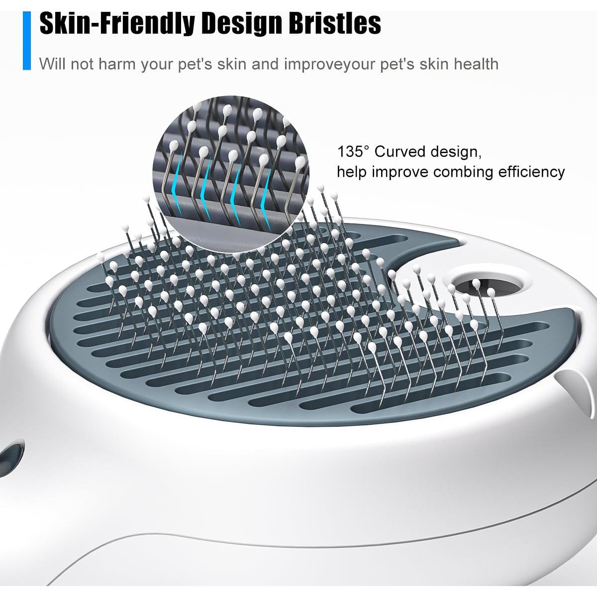 Cepillo de Vapor para Mascotas Qerilo 3 en 1 - Acicalamiento