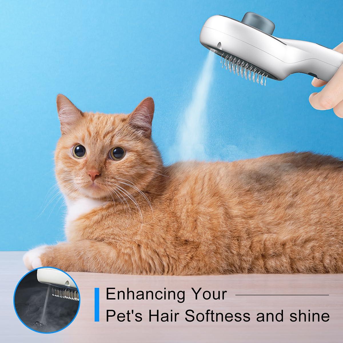 Cepillo de Vapor para Mascotas Qerilo 3 en 1 - Acicalamiento