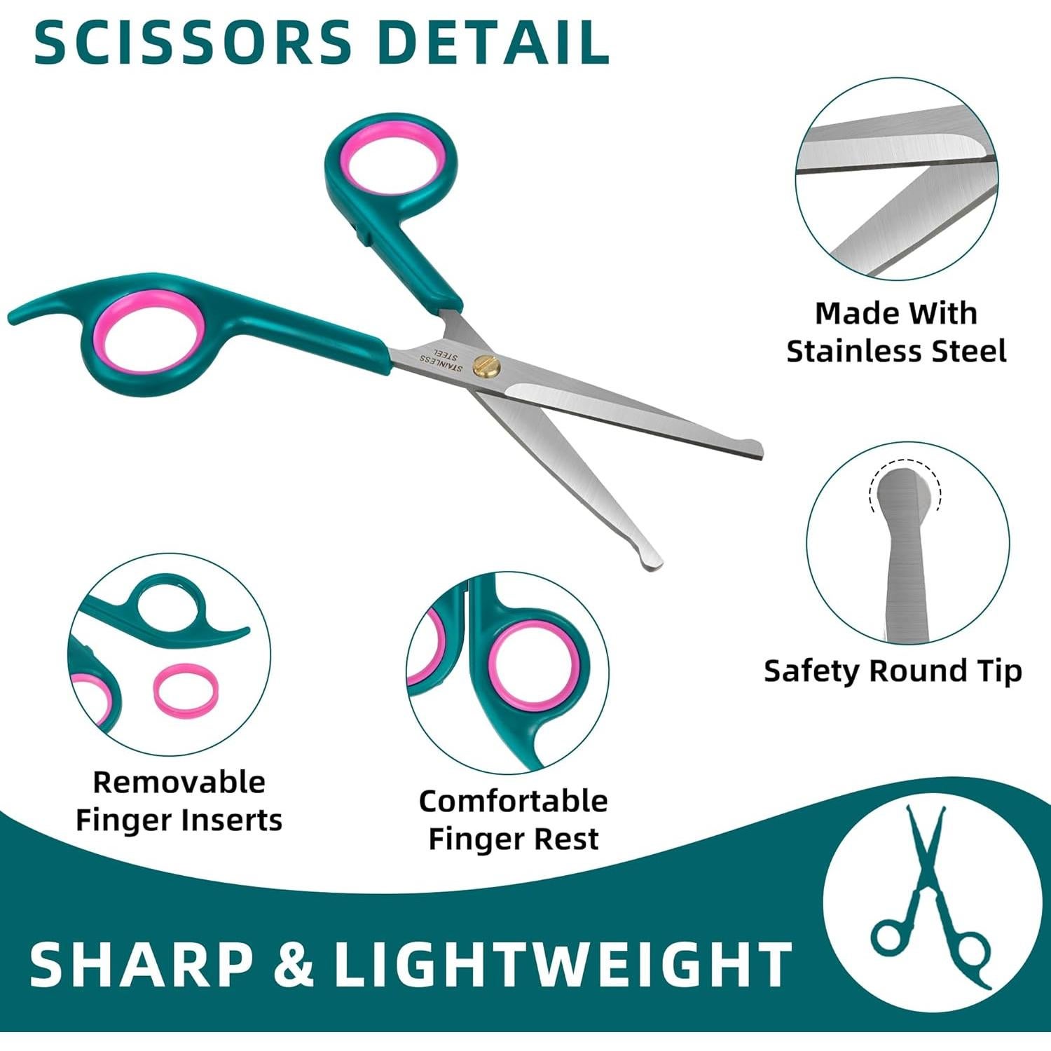 Kit de Tijeras Acicalamiento Mascotas PINKIELINK 3 Piezas