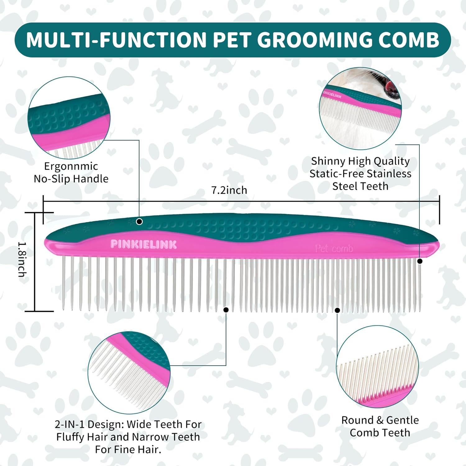 Kit de Tijeras Acicalamiento Mascotas PINKIELINK 3 Piezas