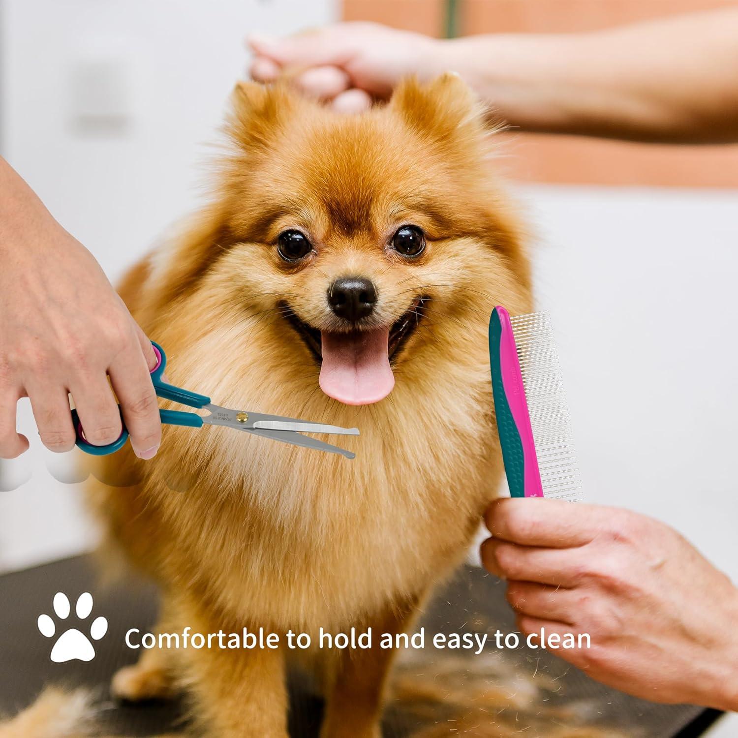 Kit de Tijeras Acicalamiento Mascotas PINKIELINK 3 Piezas